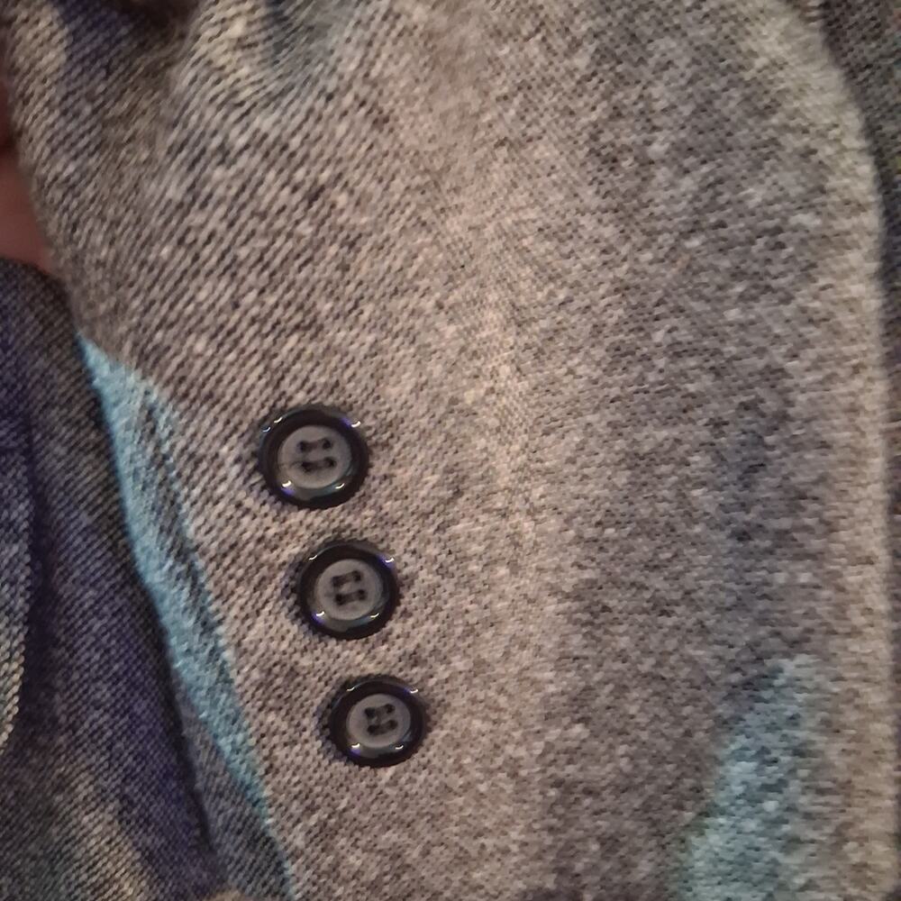 Y2K Nine West Wool Silk Blend Jacket Gray Herringbone Career Size 8 - Picture 8 of 9